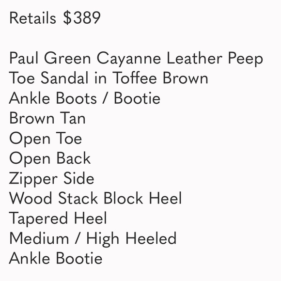 Paul Green Cayanne Peep Toe Leather Bootie Sandals - Picture 11 of 12